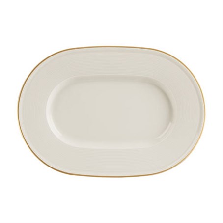 Line Gold Band Oval Plate 31cm