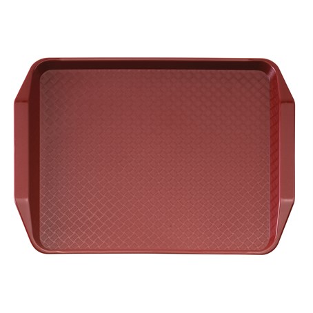 Cambro Cranberry Fast Food Tray with handles 410x300mm