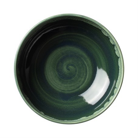 Aurora Vesuvius Burnt Emerald Bowl 17.5cm 7 "