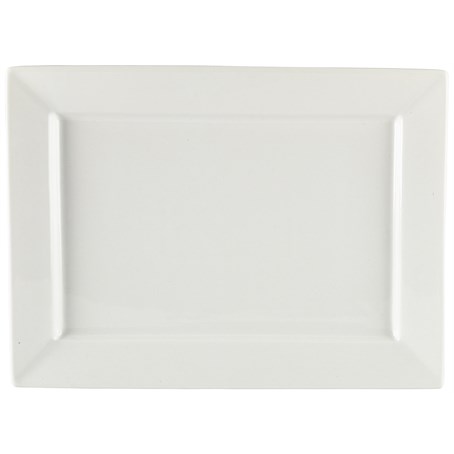 Genware Porcelain Rectangular Plate 33 x 24.5cm/13 x 9.6"