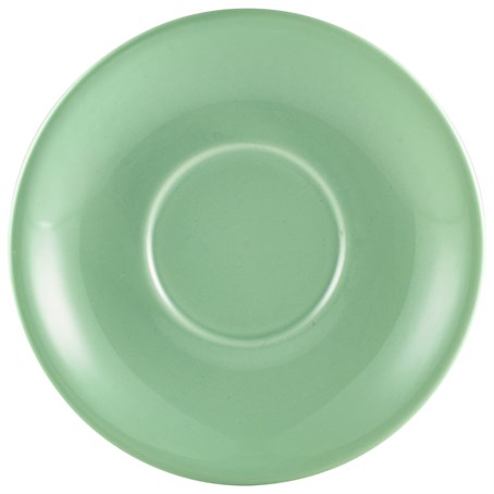 Genware Porcelain Green Saucer 12cm/4.75"