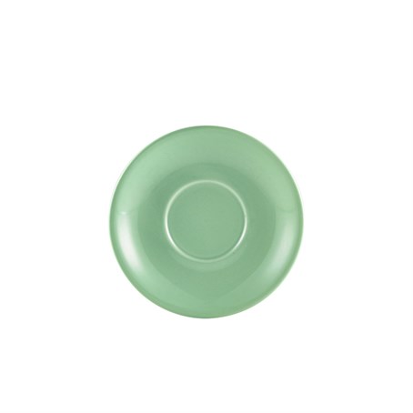 Genware Porcelain Green Saucer 16cm/6.25"