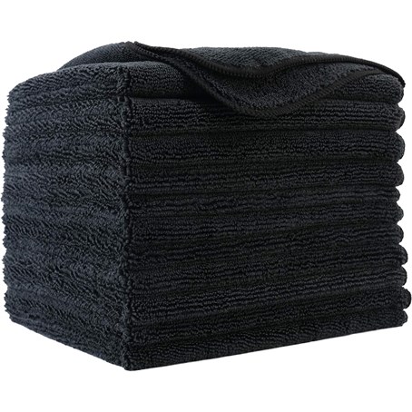 Large Microfibre Cloths Black 40 X 40Cm