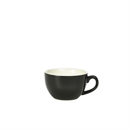 Genware Porcelain Black Bowl Shaped Cup 17.5cl/6oz