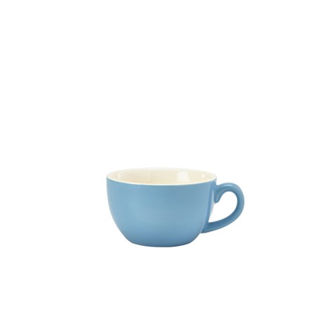 Genware Porcelain Blue Bowl Shaped Cup 17.5cl/6oz