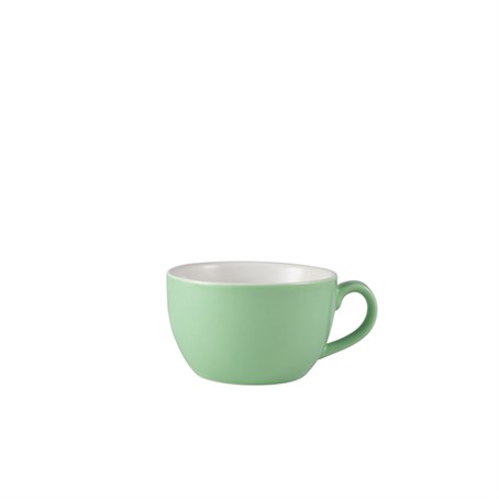 Genware Porcelain Green Bowl Shaped Cup 17.5cl/6oz