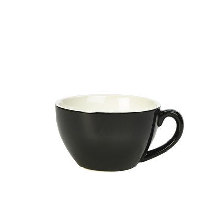 Genware Porcelain Black Bowl Shaped Cup 34cl/12oz