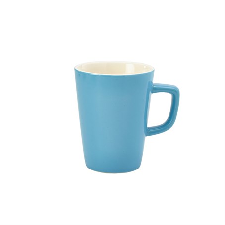 Genware Porcelain Blue Latte Mug 34cl/12oz