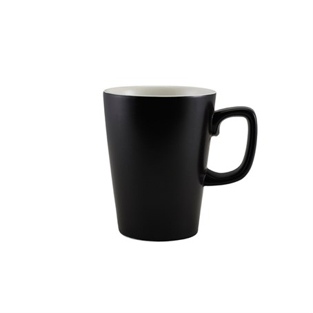 Genware Porcelain Matt Black Latte Mug 34cl/12oz