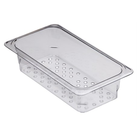 Cambro 76mm Deep 1/3 Clear GN Colander Pan