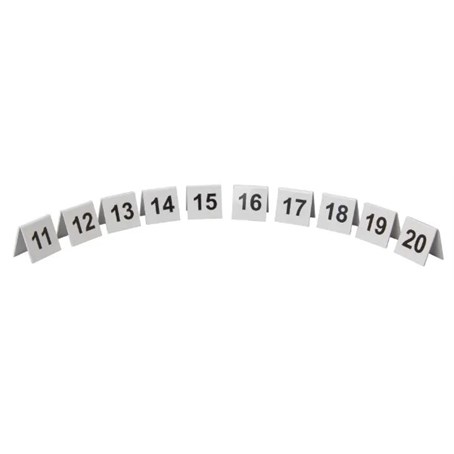 Plastic Table Numbers 11-20 Set