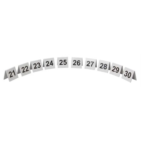 Plastic Table Numbers 21-30 Set