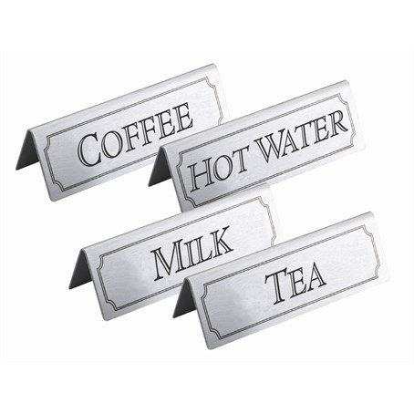 Tea Table Sign Stainless Steel