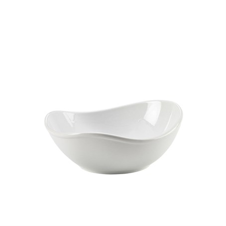 Genware Porcelain Organic Triangular Bowl 21cm/8.25"