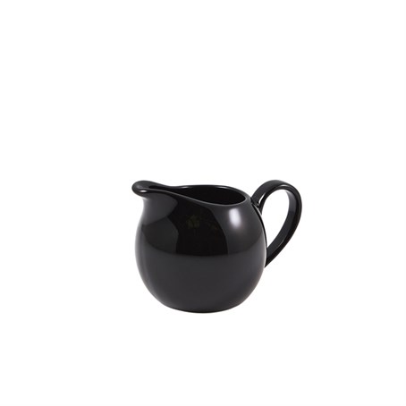 Genware Porcelain Black Jug 14cl/5oz