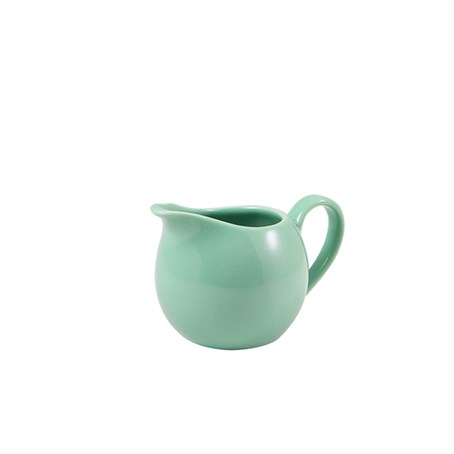 Genware Porcelain Green Jug 14cl/5oz