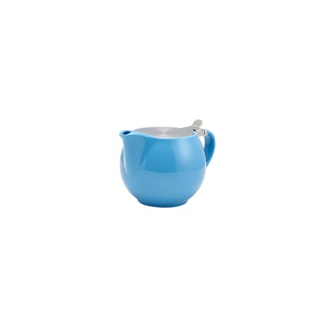 GenWare Porcelain Blue Teapot with Stainless Steel Lid & Infuser 50cl/17.6oz