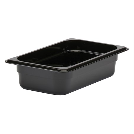 Cambro 65mm Deep 1/4 Black Polycarbonate GN Pan