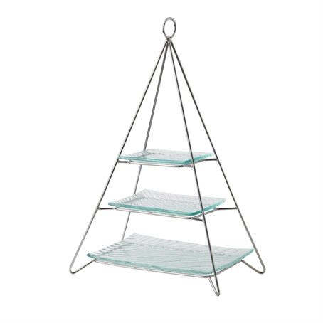 Pyramid Tea Stand Rectangular 3 Tier