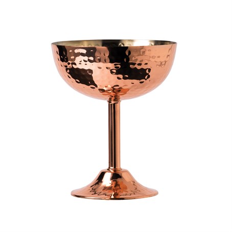 Copper Wine Goblet Hammered  20.5cl