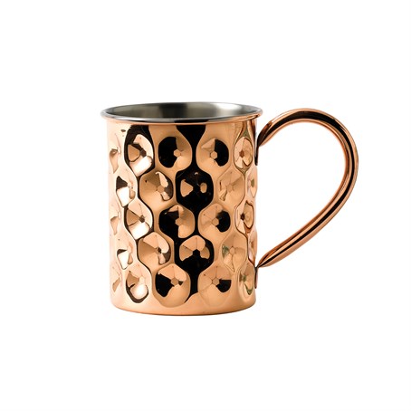 Solid Copper Dented slim mug