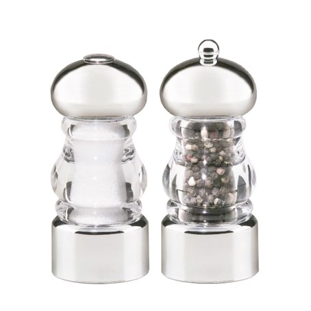 Lori Pepper Mill and Salt Shaker set in Chrome