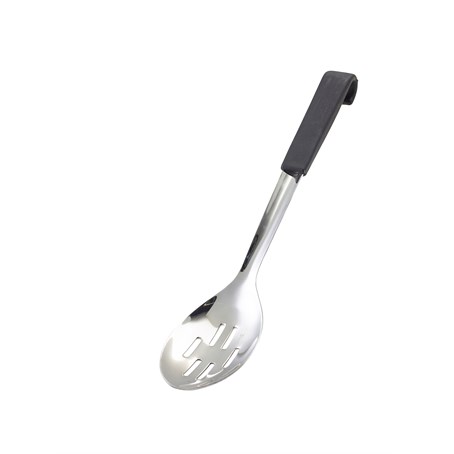 GenWare Black Handled Slotted Serving Spoon 34cm