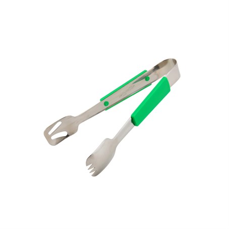 Genware Plastic Handle Buffet Tongs Green