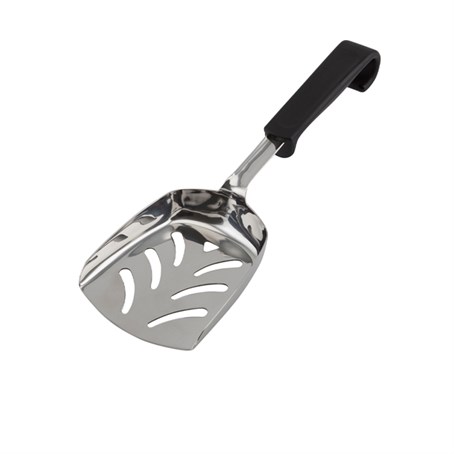 Genware Plastic Handle Chip Scoop Black