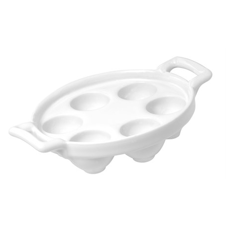 Belle Cuisine Snail Plate 6 Holes White