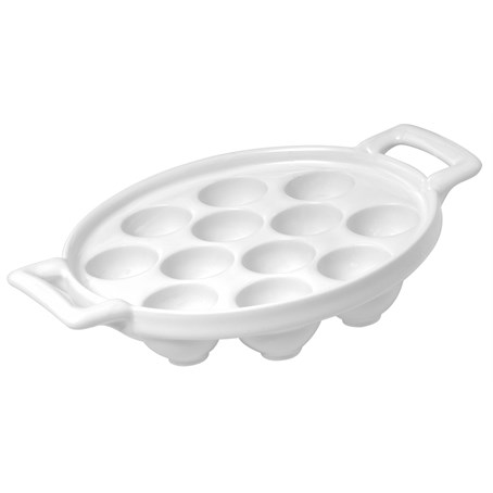 Belle Cuisine Snail Plate 12 Holes White