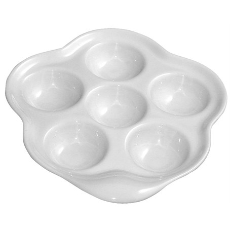 French classics Fc Dish For 6 Snails White