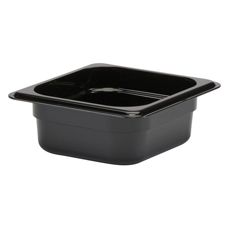 Cambro 65mm Deep 1/6 Black Polycarbonate GN Pan