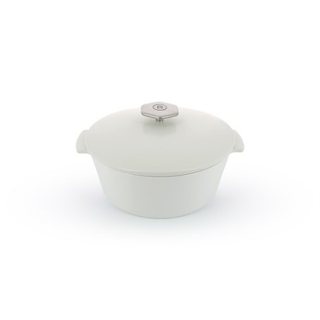 Revolution Round Cocotte 10.25''/26cm Satin-White Induction