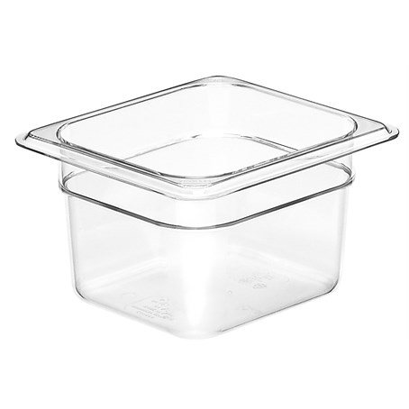 Cambro 100mm Deep 1/6 Clear Polycarbonate GN Pan