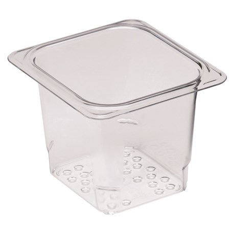 Cambro 127mm Deep 1/6 Clear GN Colander Pan