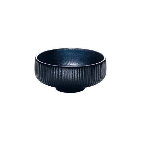 Nara Bowl Round Relief Black 12cm