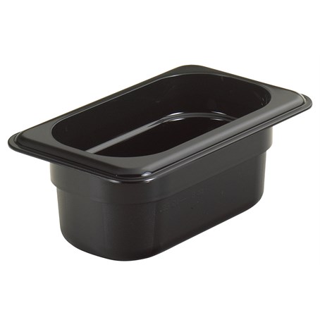 Cambro 65mm Deep 1/9 Black Polycarbonate GN Pan