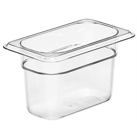 Cambro 100mm Deep 1/9 Clear Polycarbonate GN Pan