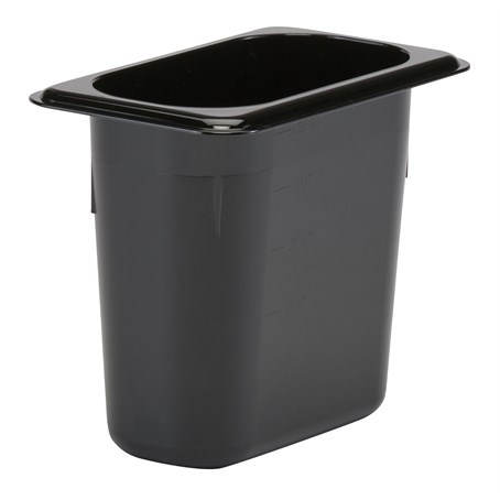 Cambro 150mm Deep 1/9 Black Polycarbonate GN Pan