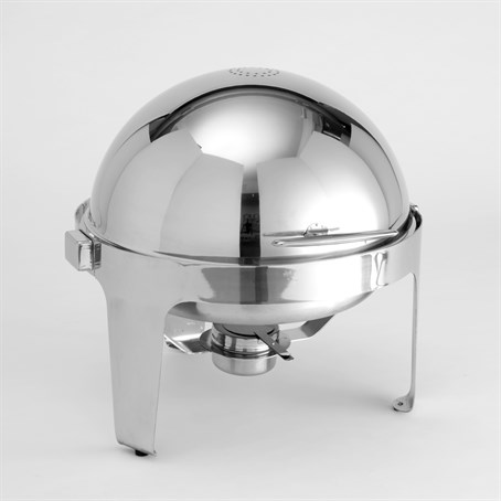 Chafer, Stainless Steel, Round, 7 Qt.