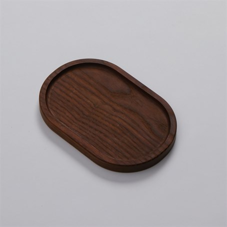 Serving Board, Ash Wood, Oval, Rimmed, 9" L