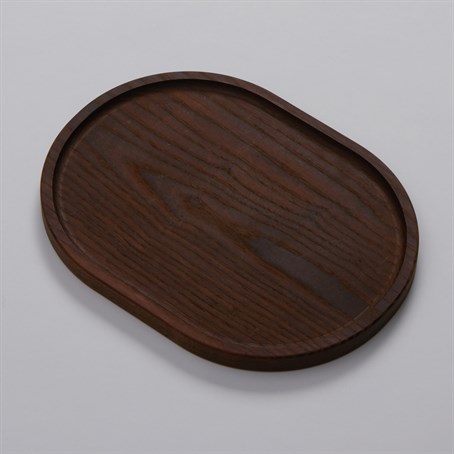 Serving Board, Ash Wood, Oval, Rimmed, 12" L