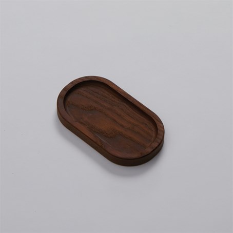 Serving Board, Ash Wood, Oval, Rimmed, 7" L