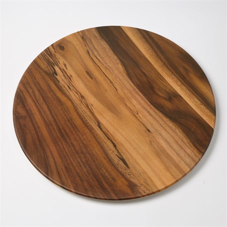 Serving Board, Melamine, Round, Acacia Wood