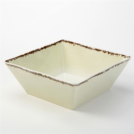 Melamine Bowl, Square, Antique White, 216 oz