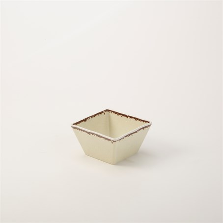 Melamine Bowl, Square, Antique White, 23 oz