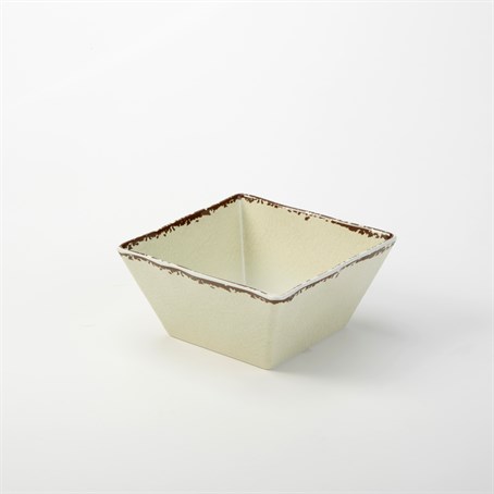 Melamine Bowl, Square, Antique White, 58 oz