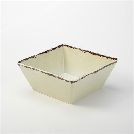 Melamine Bowl, Square, Antique White, 125 oz