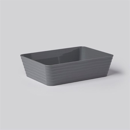 Box Base, Abs, Rec., Gray, 11" L